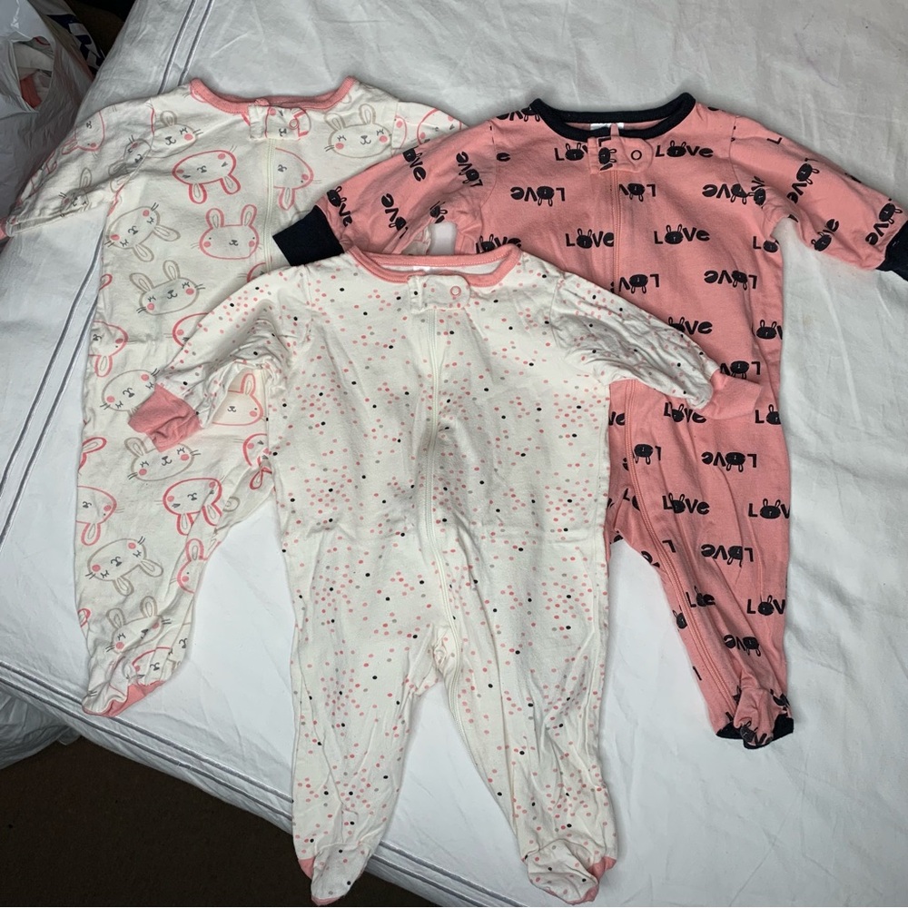 Baby Sleepers Bundle (3) Onesies Brand | 0-3 Months